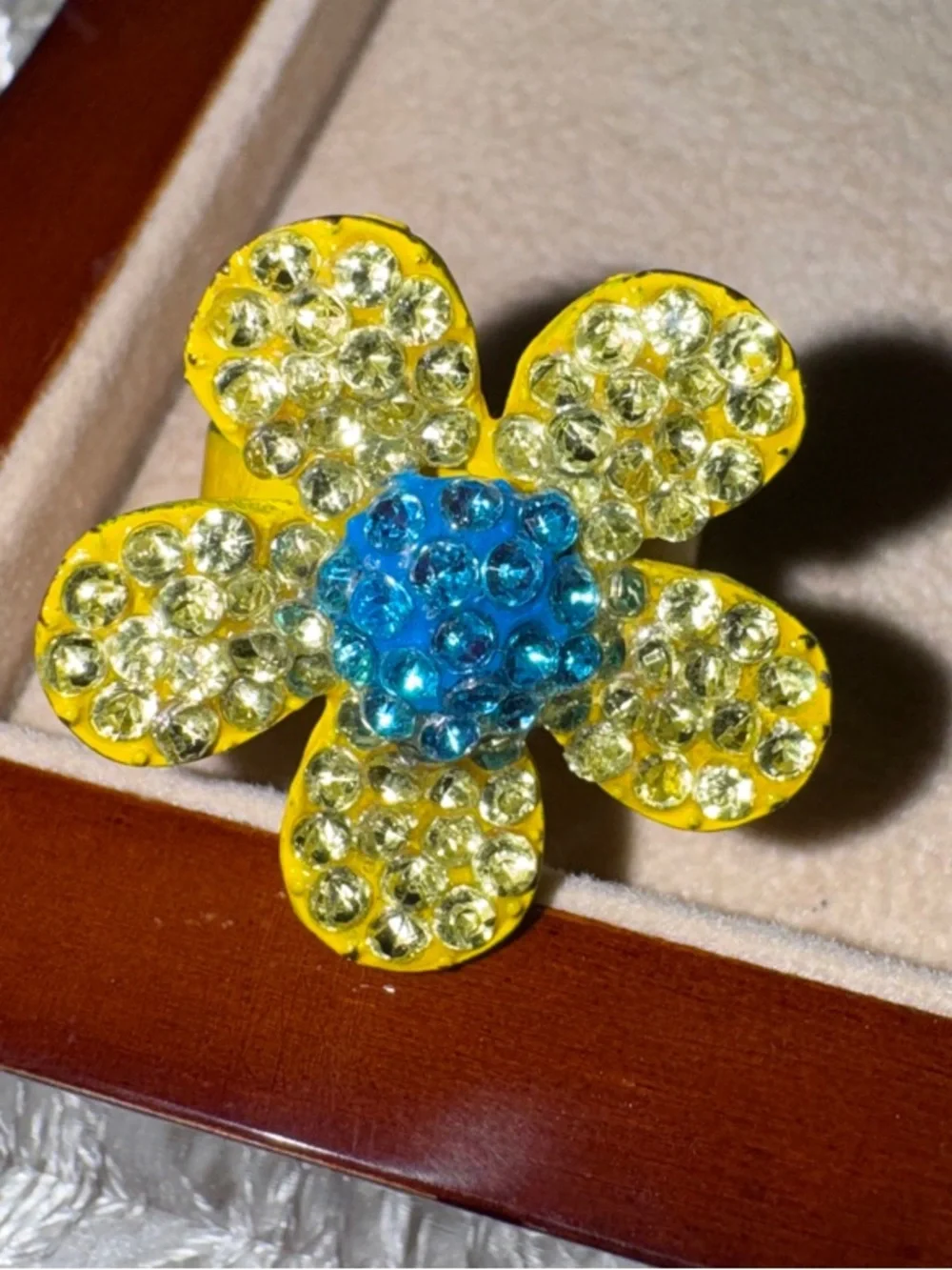 Set of Women's Floral Pink Heart, Lime, Yellow, Grey Floral, and Jaguar Rings